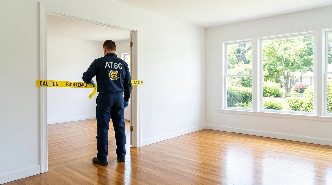 Certified biohazard cleanup crew performing Trauma Scene Cleanup in Middletown